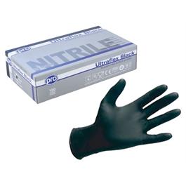 Black Nitrile Gloves P/F Small 100 thumbnail